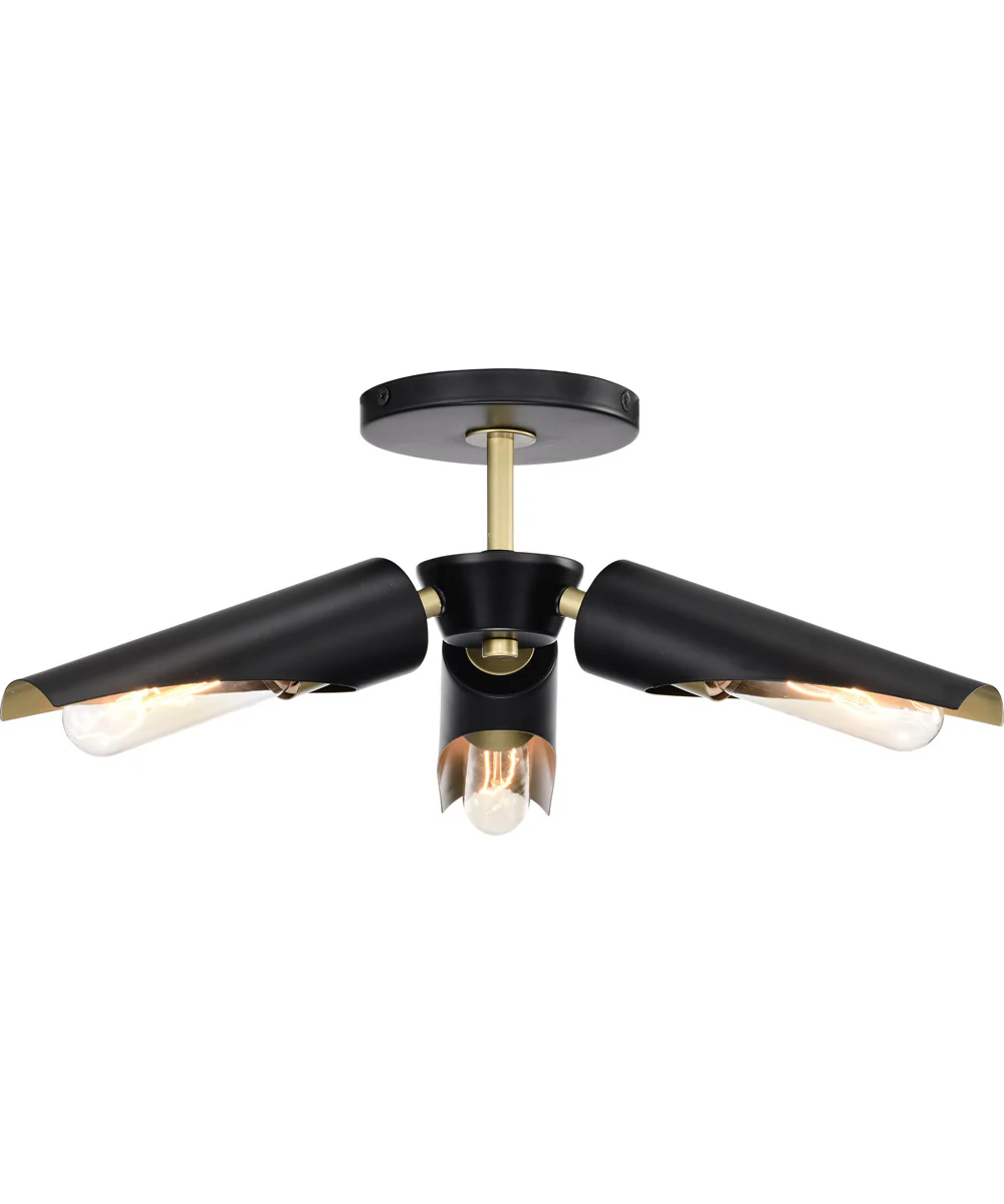 Marc 3-Light Close-to-Ceiling Matte Black - Image 4