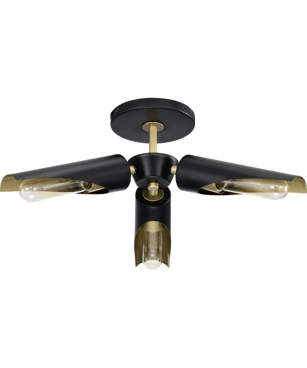 Marc 3-Light Close-to-Ceiling Matte Black - Image 5