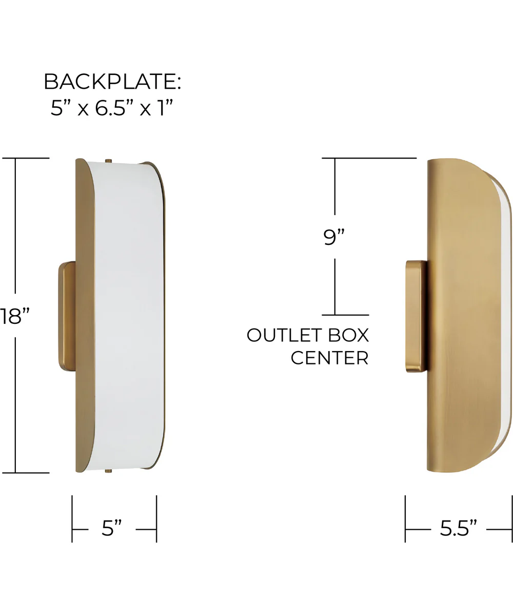 Marcell 1-Light Sconce Aged Brass - Image 4