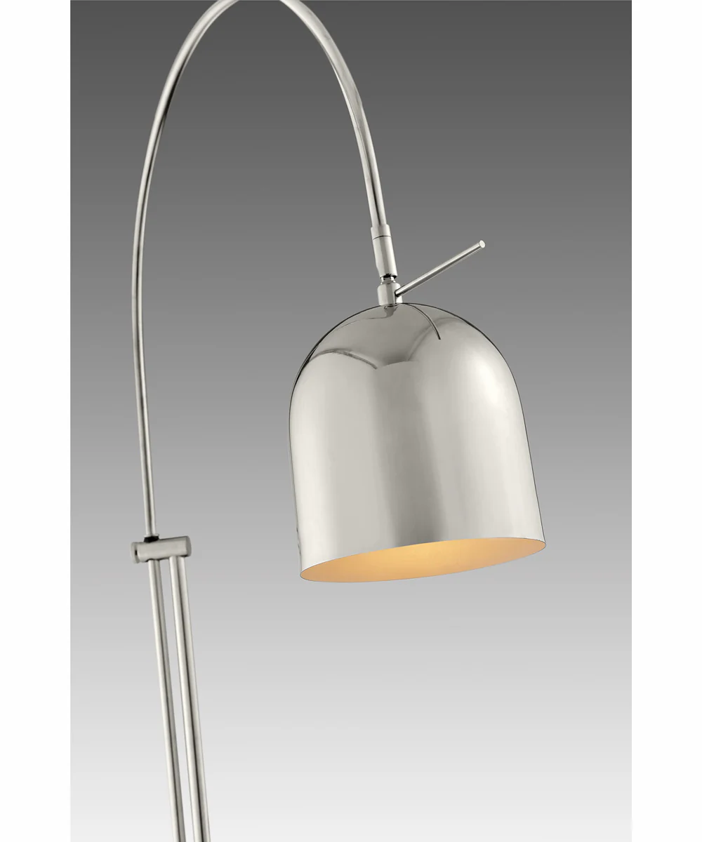 Marcelo 1-Light Arch Lamp Chrome/Metal Shade - Image 2