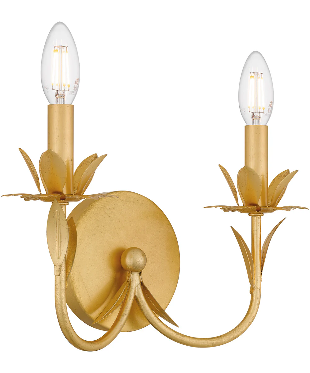 Maria Small 2-light Wall Sconce Gold Leaf - Image 3