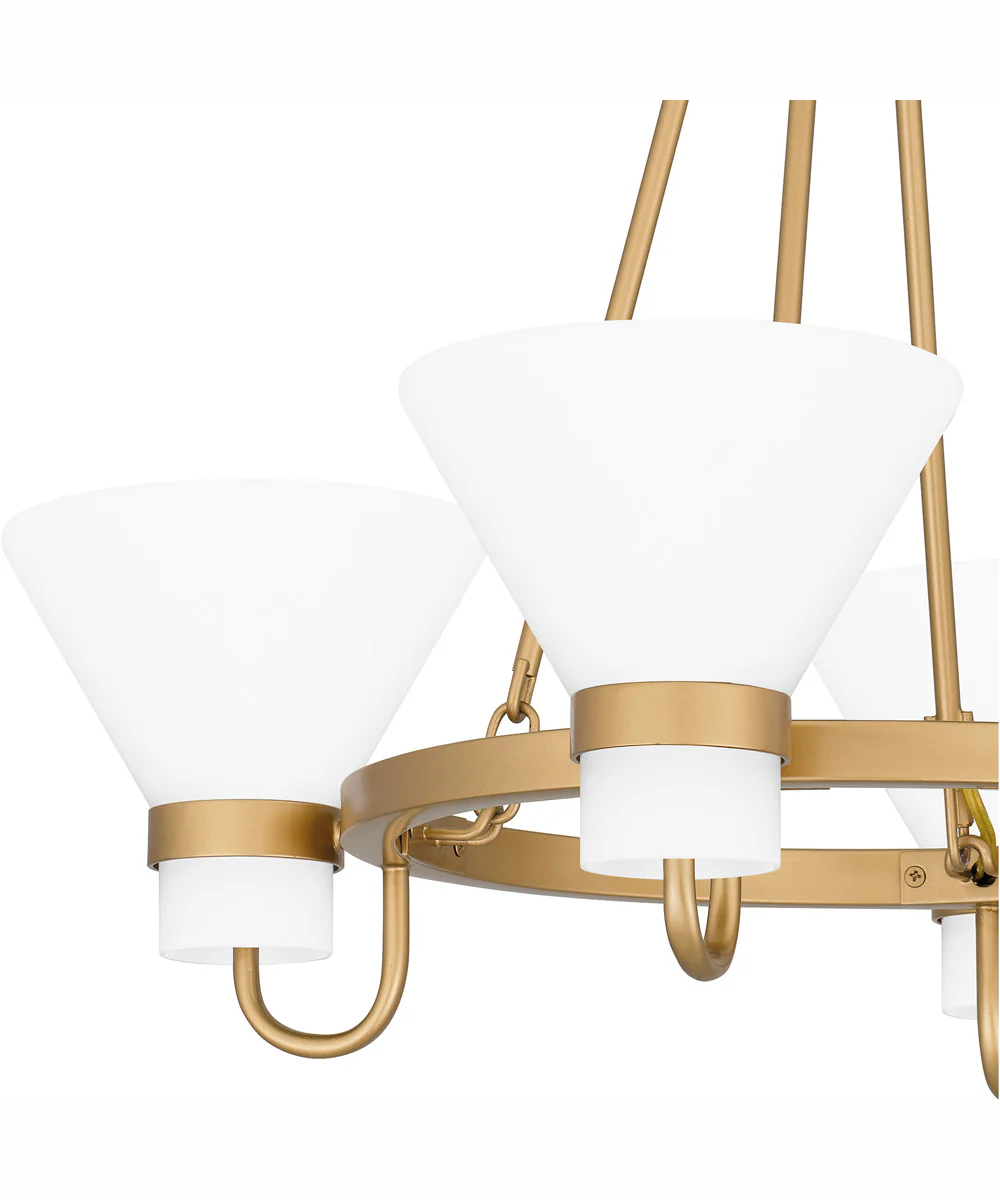 Marigold 4-light Chandelier Nouveau Painted Weathered Brass - Image 6