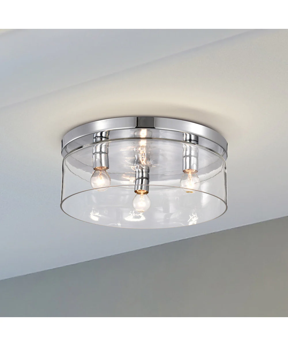 Marlowe 3-Light Close-to-Ceiling Polished Nickel - Image 3