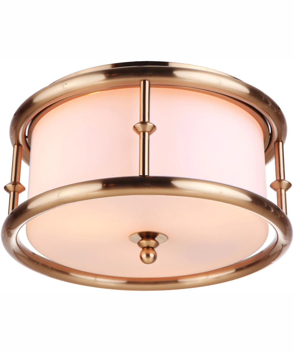 Marlowe 3-Light Flush Mount Satin Brass - Image 2