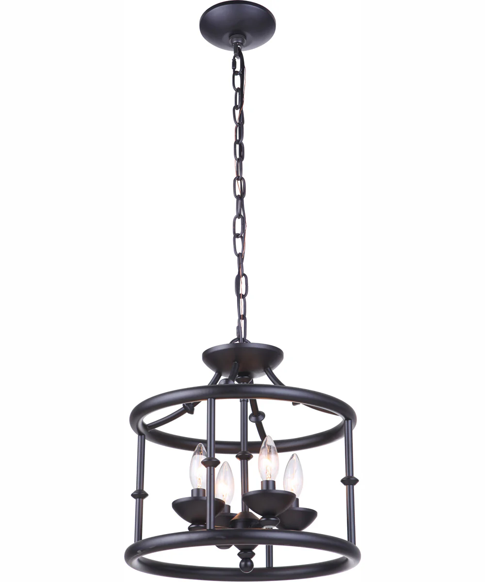 Marlowe 4-Light Convertible Semi Flush Flat Black - Image 2