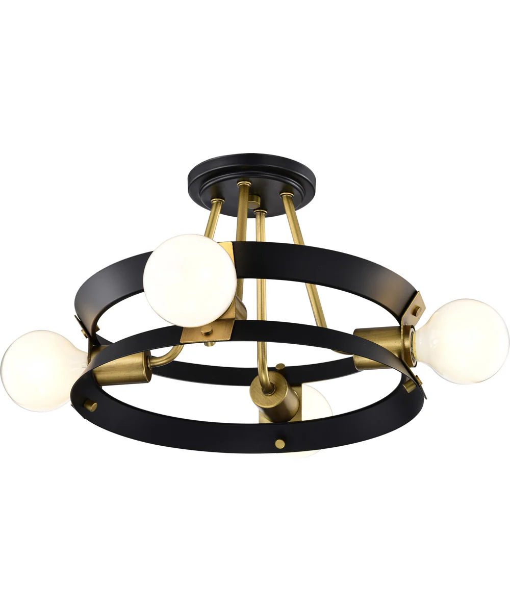 Marsden 4-Light Close-to-Ceiling Matte Black - Image 5