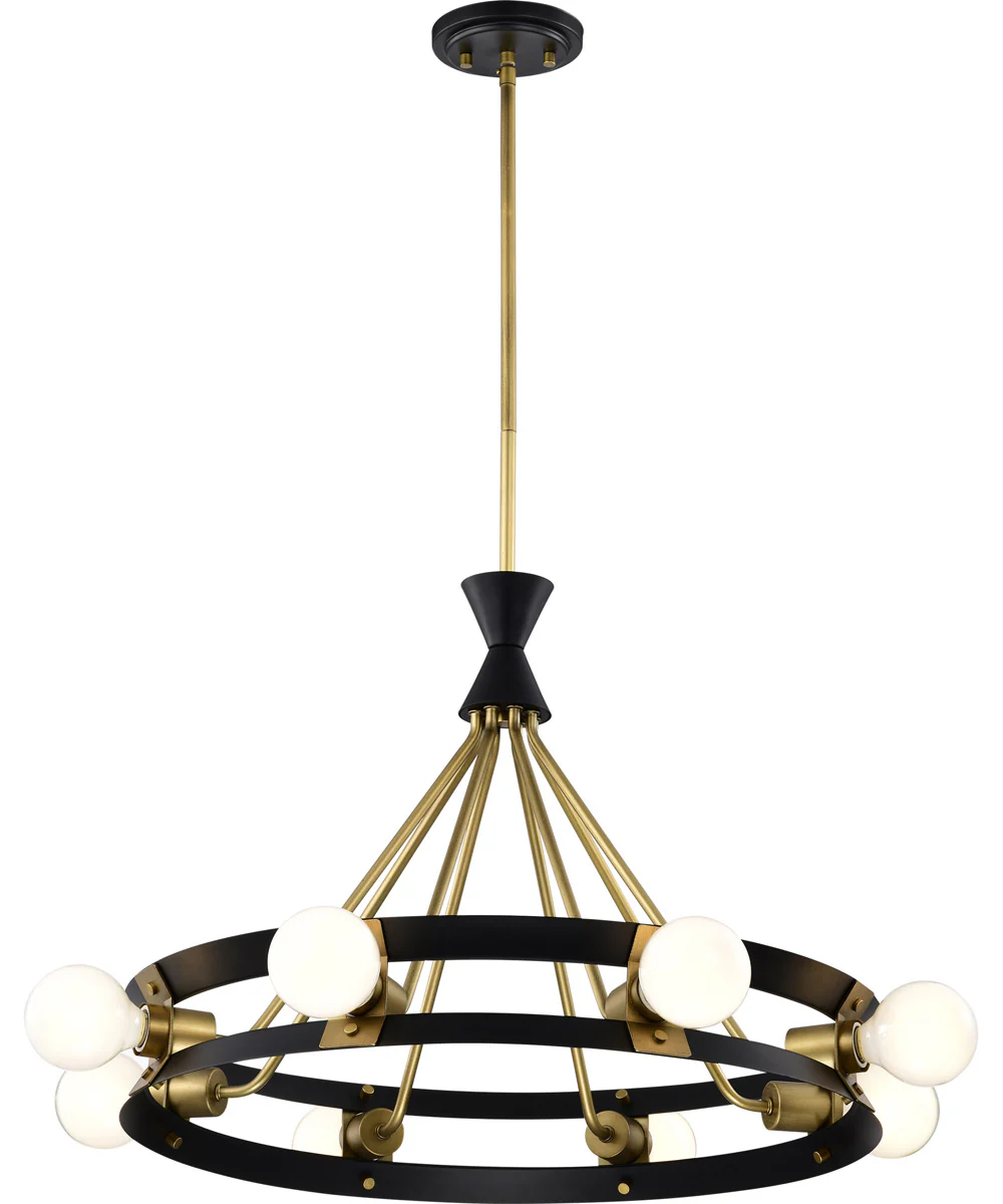Marsden 8-Light Chandelier Matte Black - Image 2