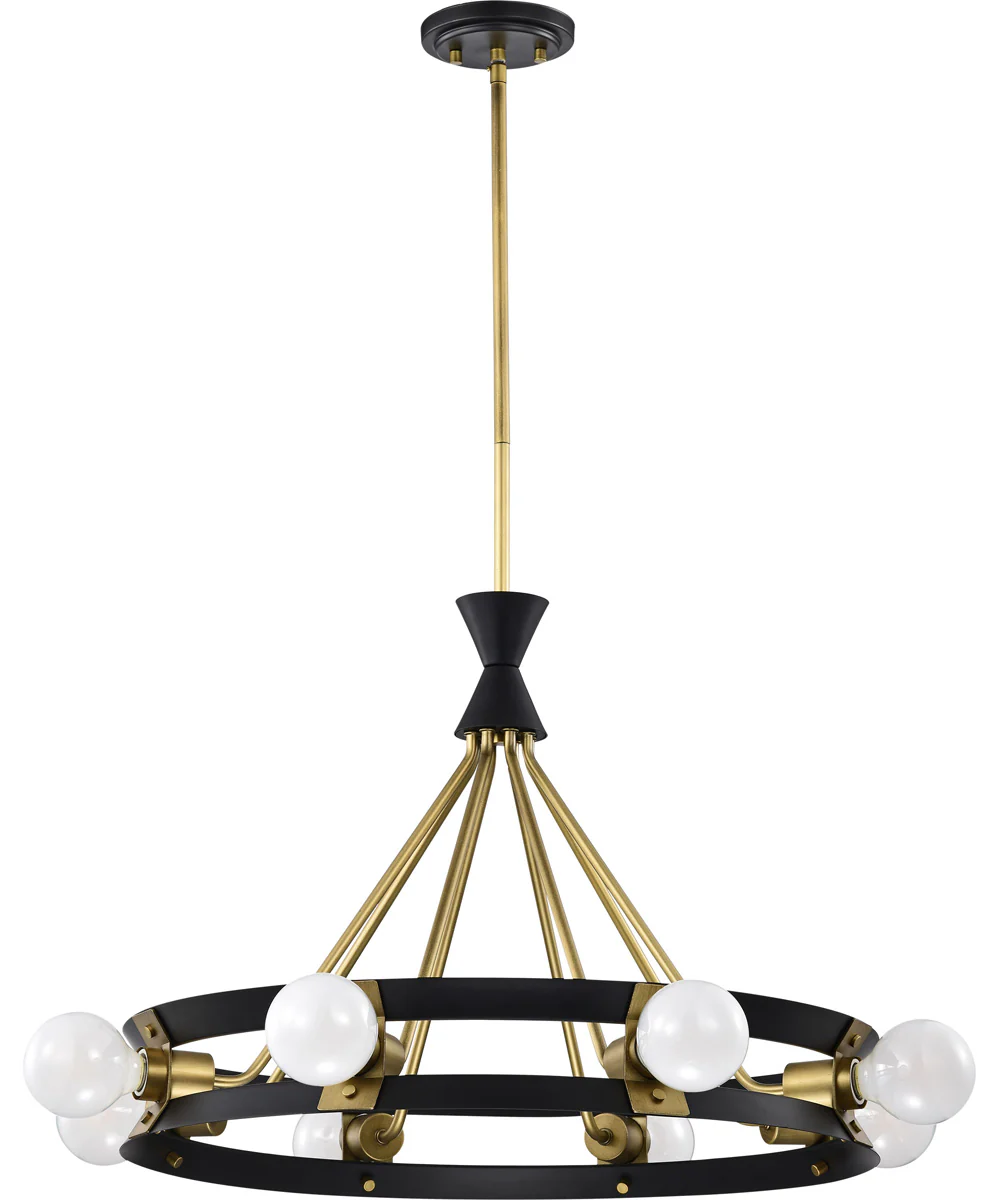 Marsden 8-Light Chandelier Matte Black - Image 3