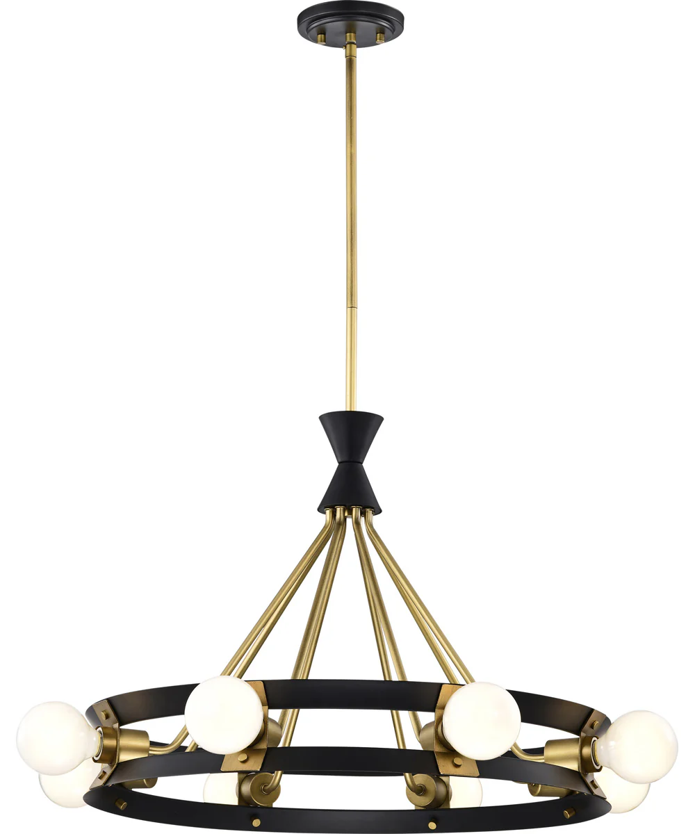 Marsden 8-Light Chandelier Matte Black - Image 4