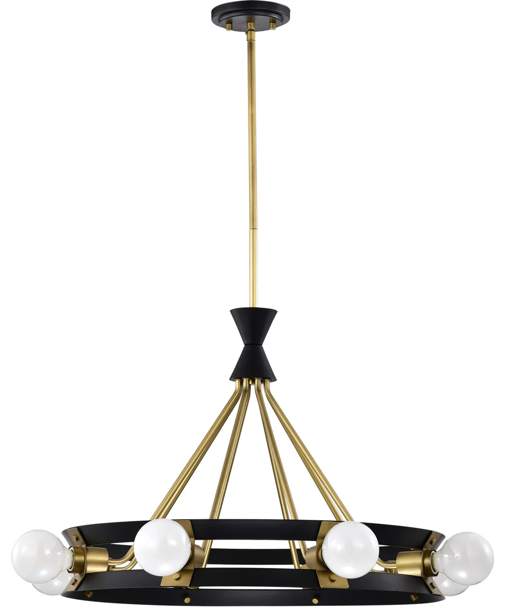 Marsden 8-Light Chandelier Matte Black - Image 5
