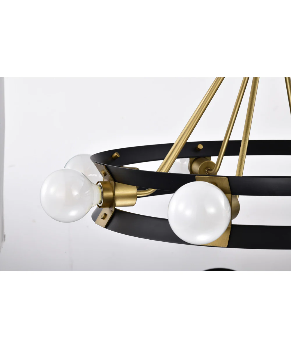 Marsden 8-Light Chandelier Matte Black - Image 7