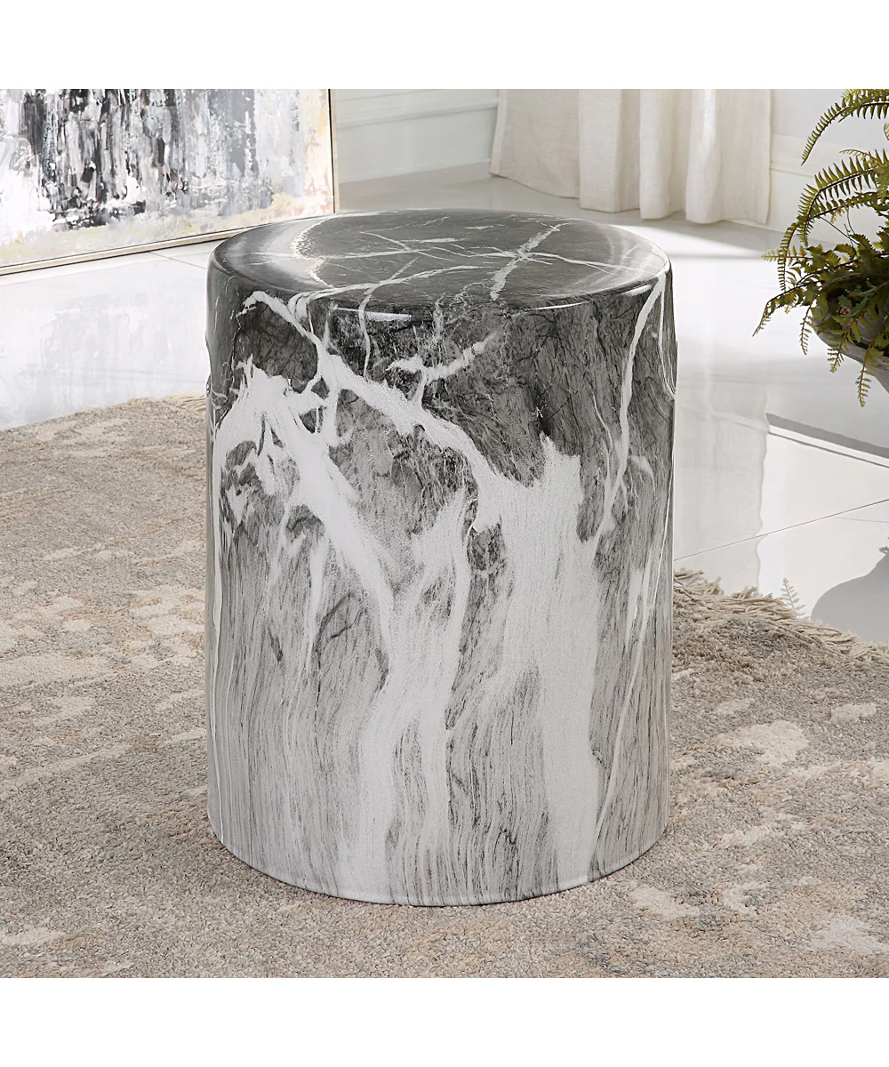Marvel Marbled Garden Stool - Image 2