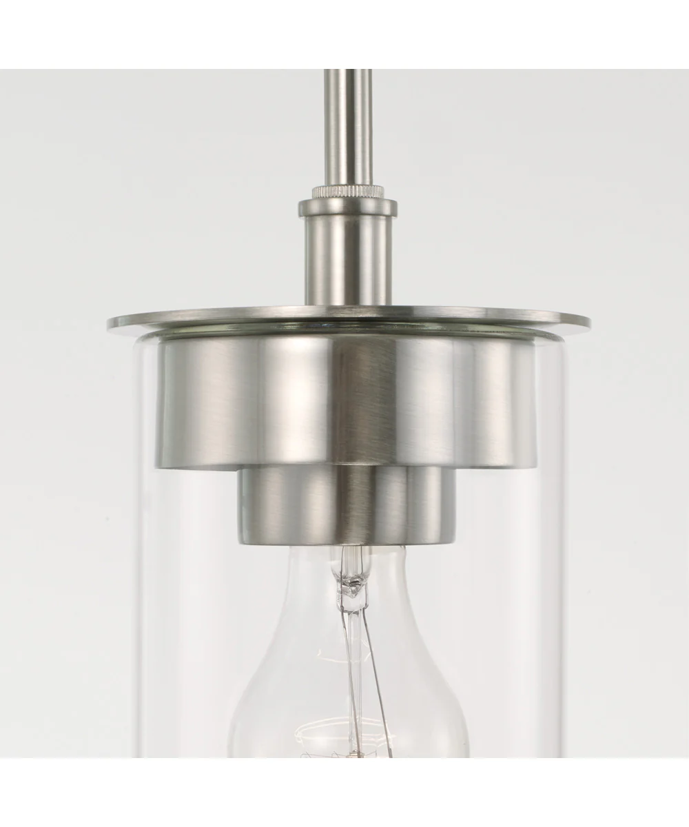 Mason 1-Light Dual-Mount Semi-Flush/Pendant Mount In Brushed Nickel - Image 4