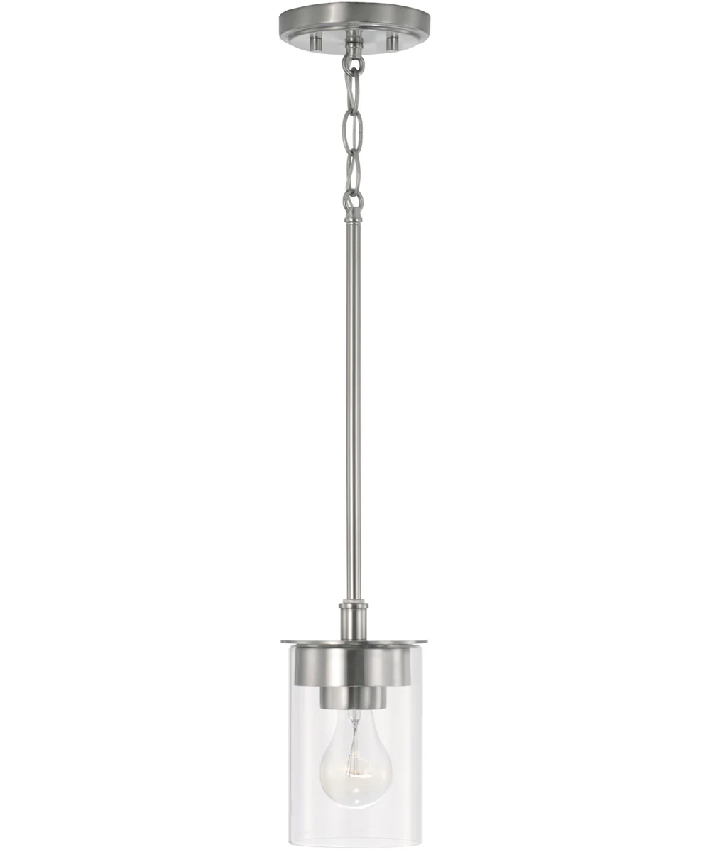 Mason 1-Light Dual-Mount Semi-Flush/Pendant Mount In Brushed Nickel - Image 5