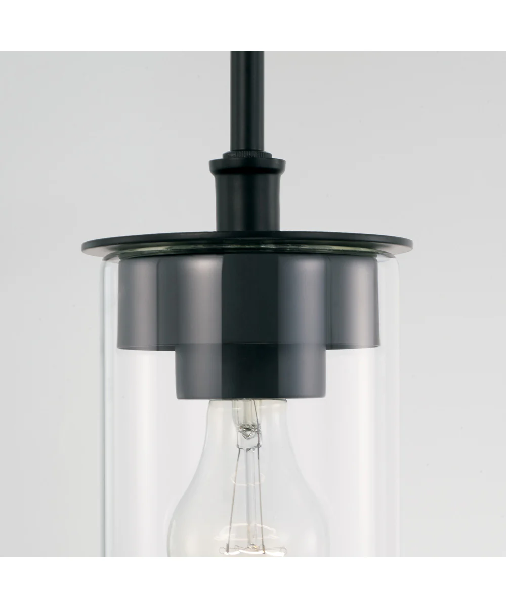 Mason 1-Light Dual-Mount Semi-Flush/Pendant Mount In Matte Black - Image 4