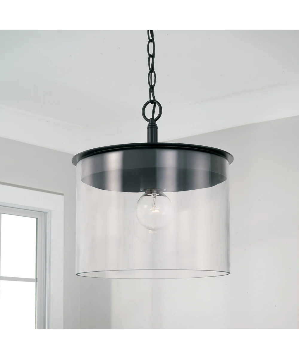 Mason 1-Light Dual-Mount Semi-Flush/Pendant Mount In Matte Black - Image 5