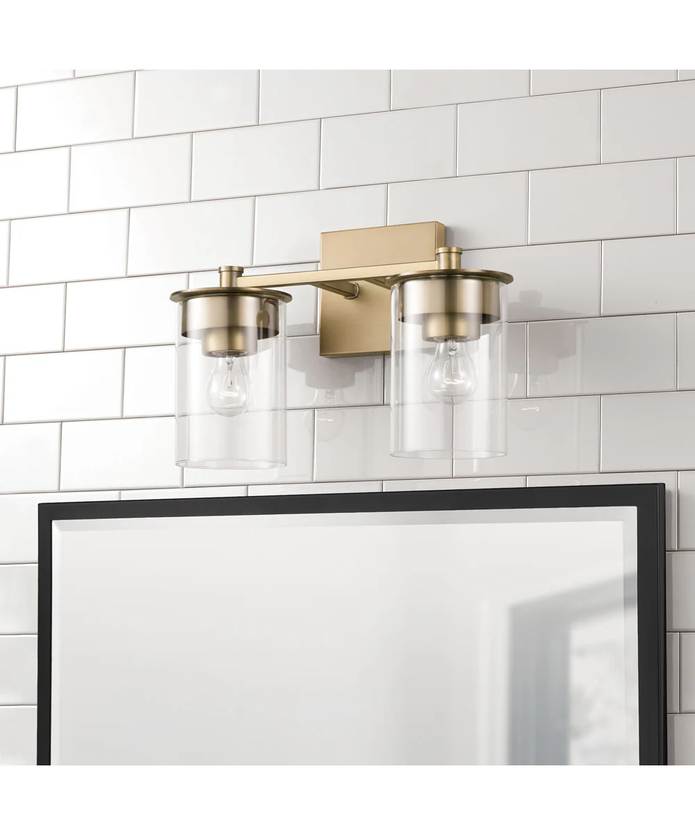 Mason 2-Light Vanity Aged Brass - Image 2