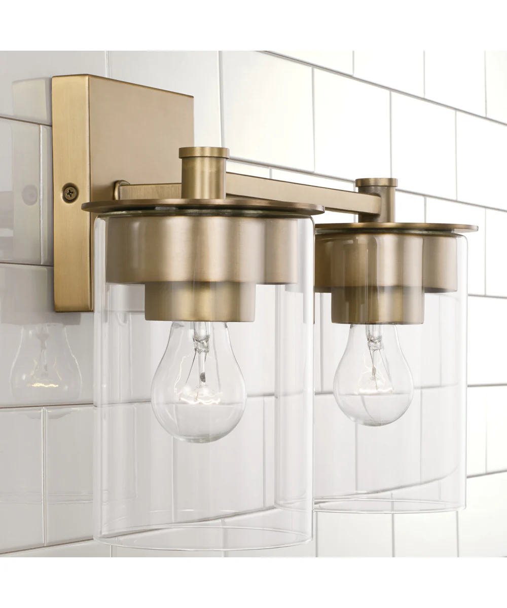 Mason 2-Light Vanity Aged Brass - Image 3