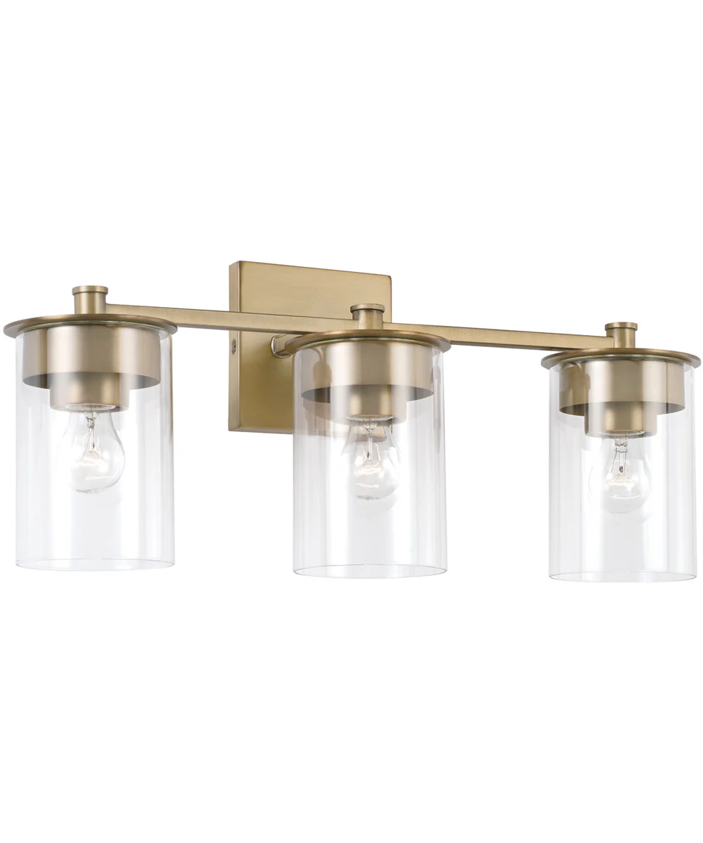 Mason 3-Light Vanity Aged Brass