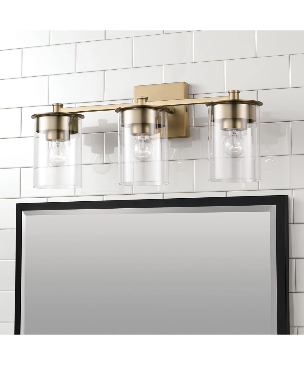 Mason 3-Light Vanity Aged Brass - Image 2