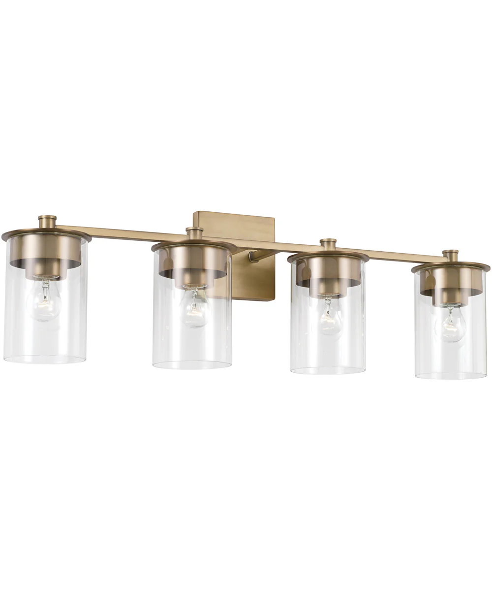Mason 4-Light Vanity Aged Brass