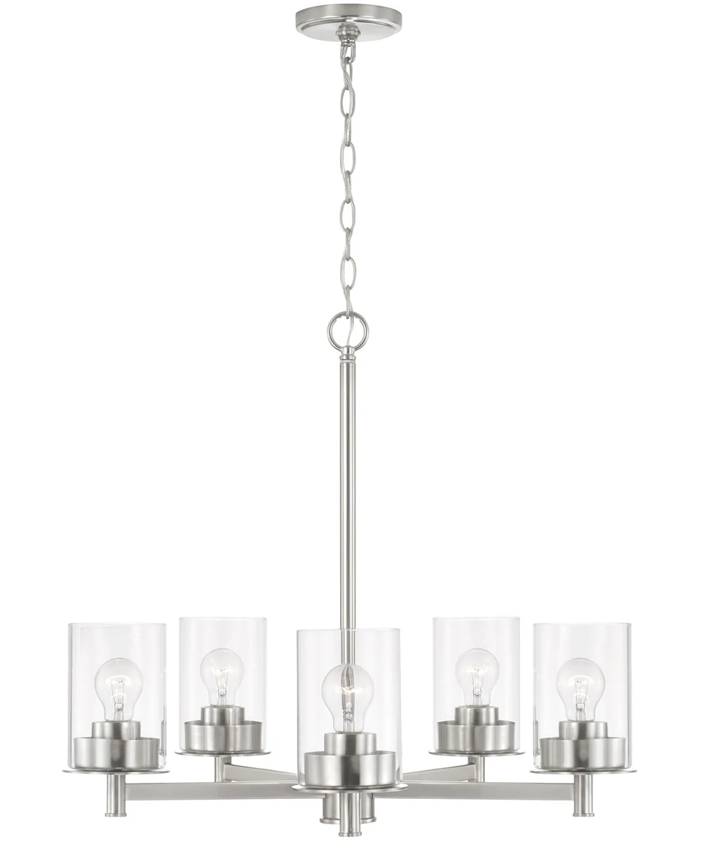 Mason 5-Light Chandelier Brushed Nickel