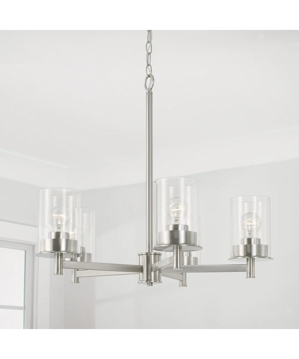 Mason 5-Light Chandelier Brushed Nickel - Image 2