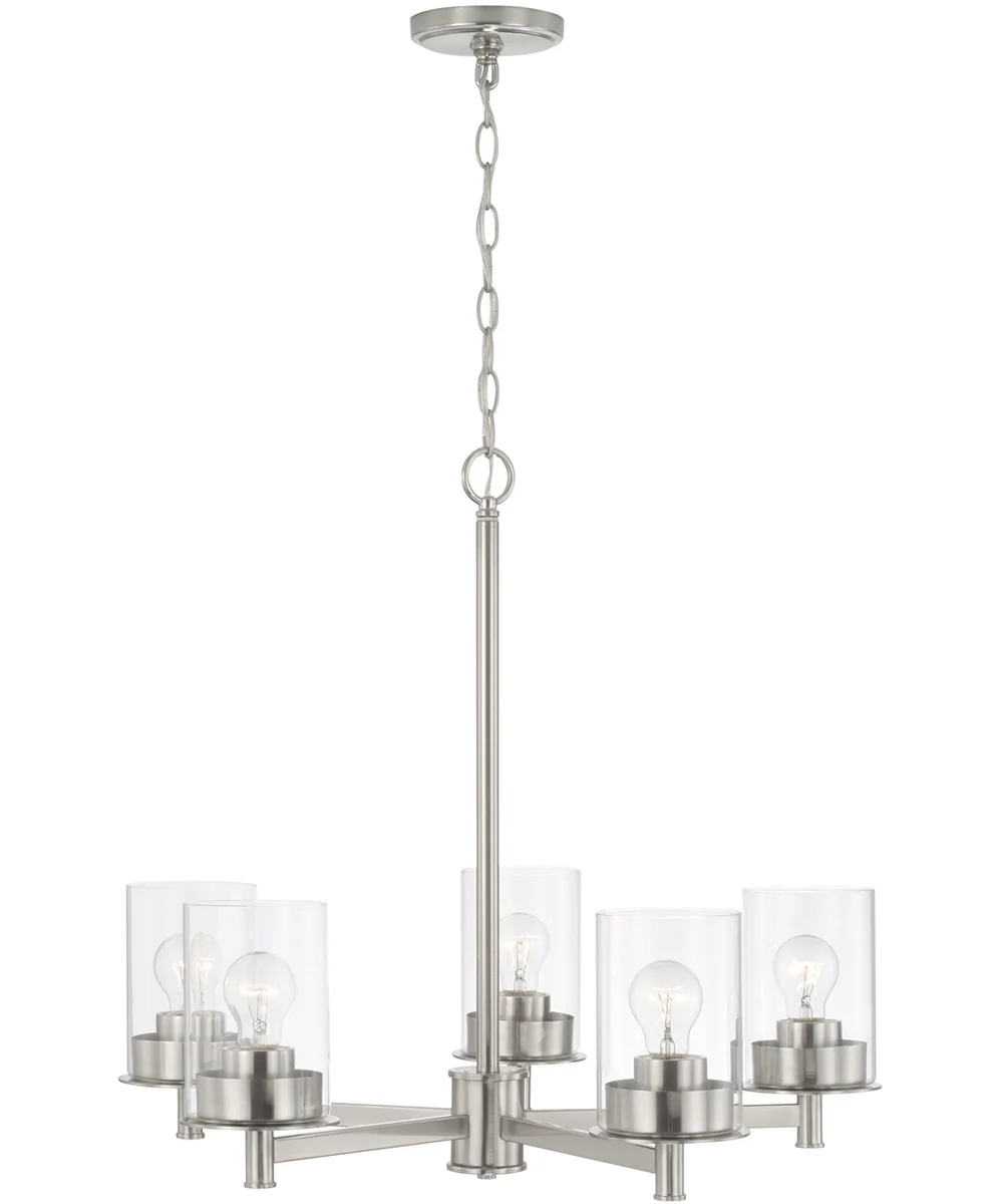Mason 5-Light Chandelier Brushed Nickel - Image 4