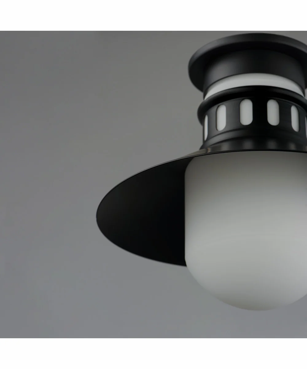 Admiralty 1-Light Outdoor Flush Mount Black - Image 4