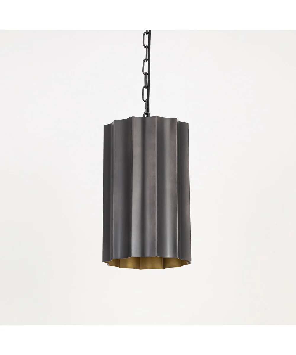 Allegra 1-Light Mini Pendant Gunmetal / Gold - Image 3