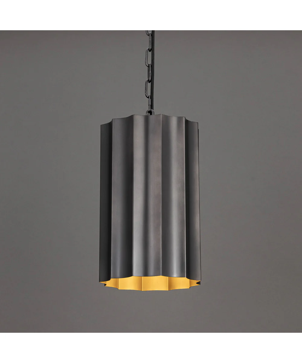 Allegra 1-Light Mini Pendant Gunmetal / Gold - Image 4