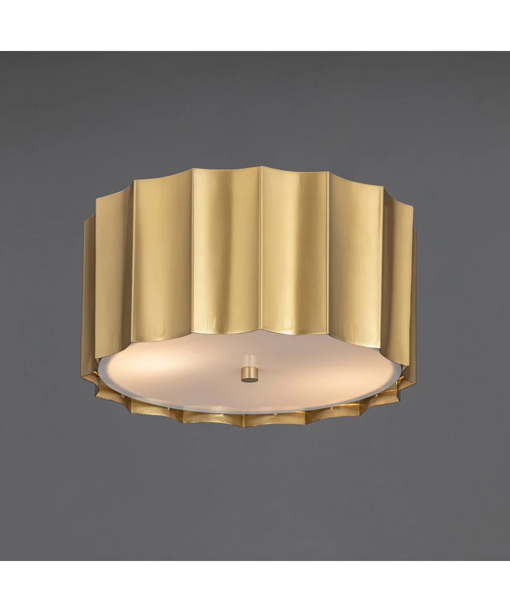 Allegra Flush Mount Weathered Brass - Image 4