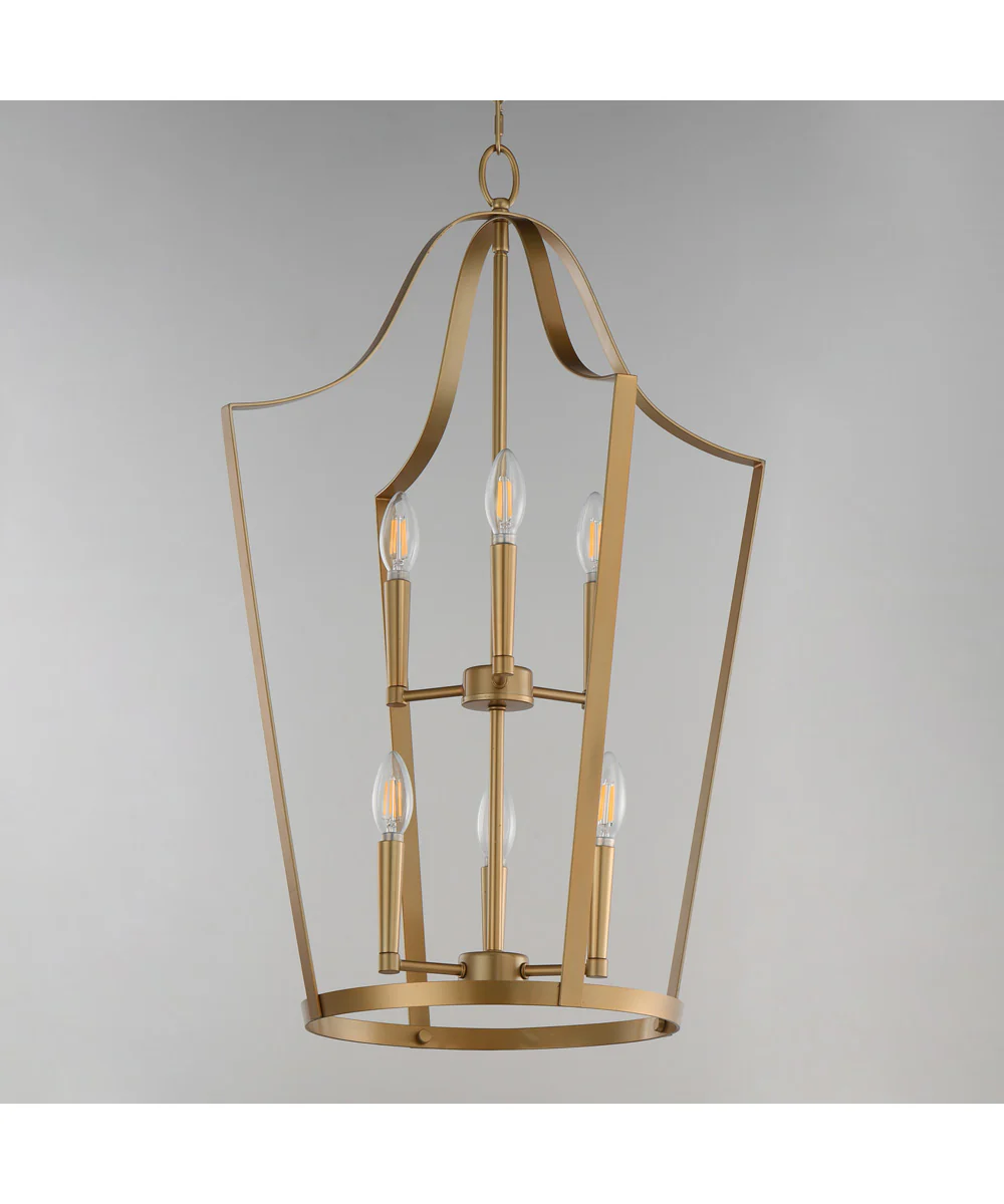Arden 6-Light Pendant Natural Aged Brass - Image 2