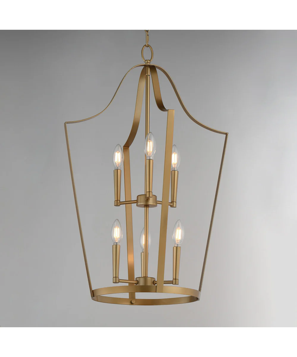 Arden 6-Light Pendant Natural Aged Brass - Image 3