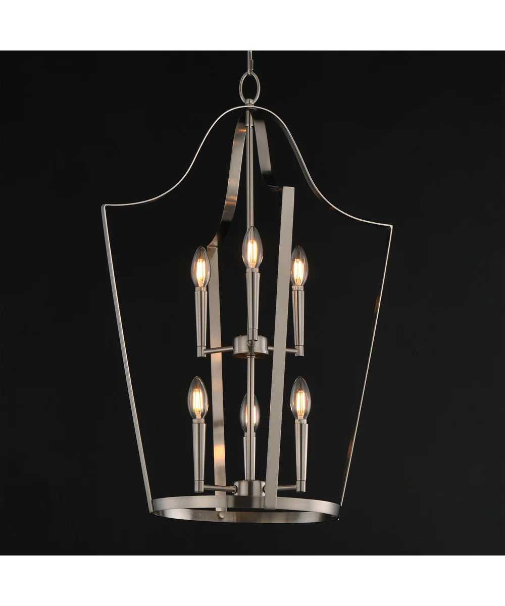 Arden 6-Light Pendant Satin Nickel - Image 4