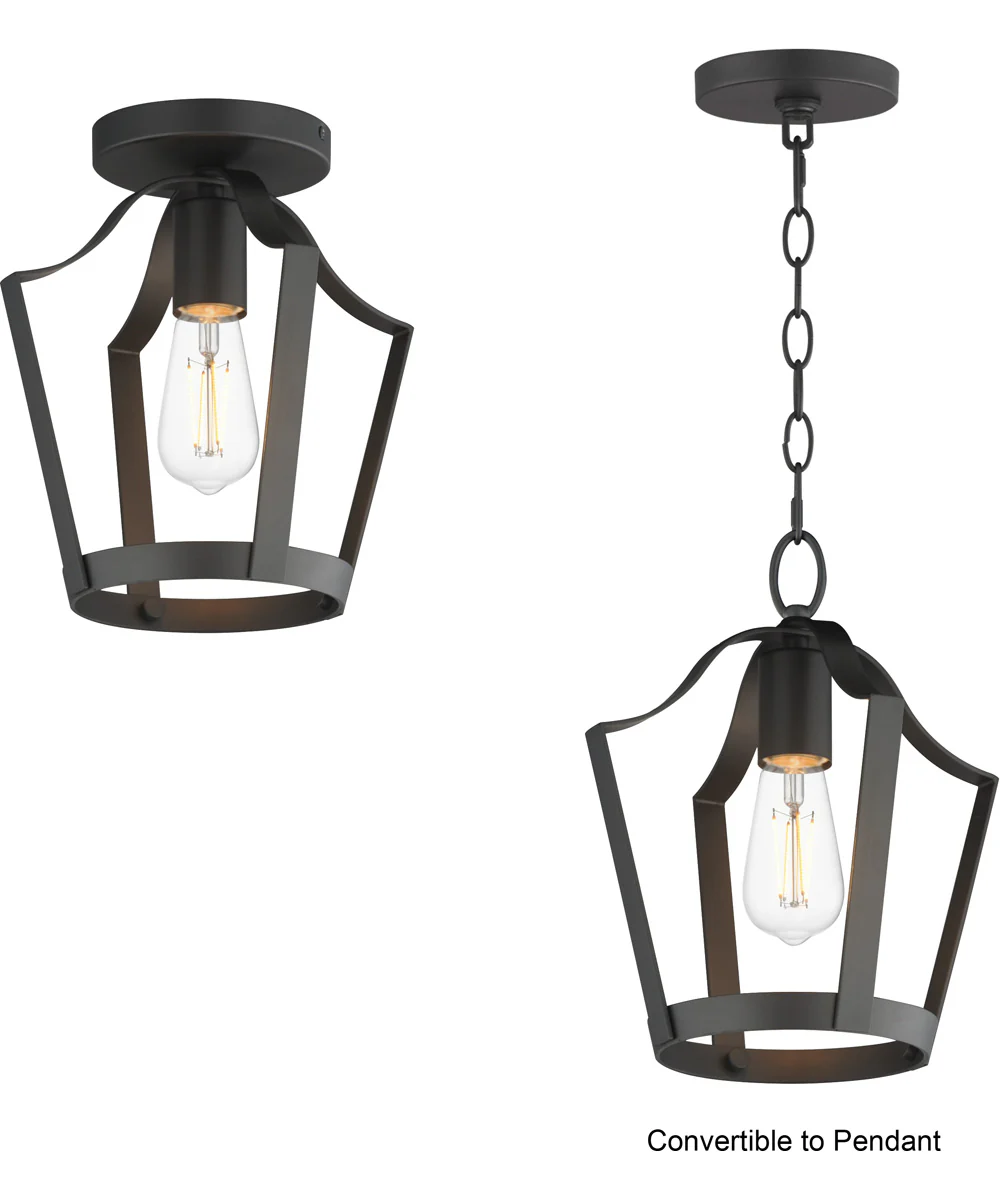 Arden Single Pendant / Semi Flush Black - Image 2