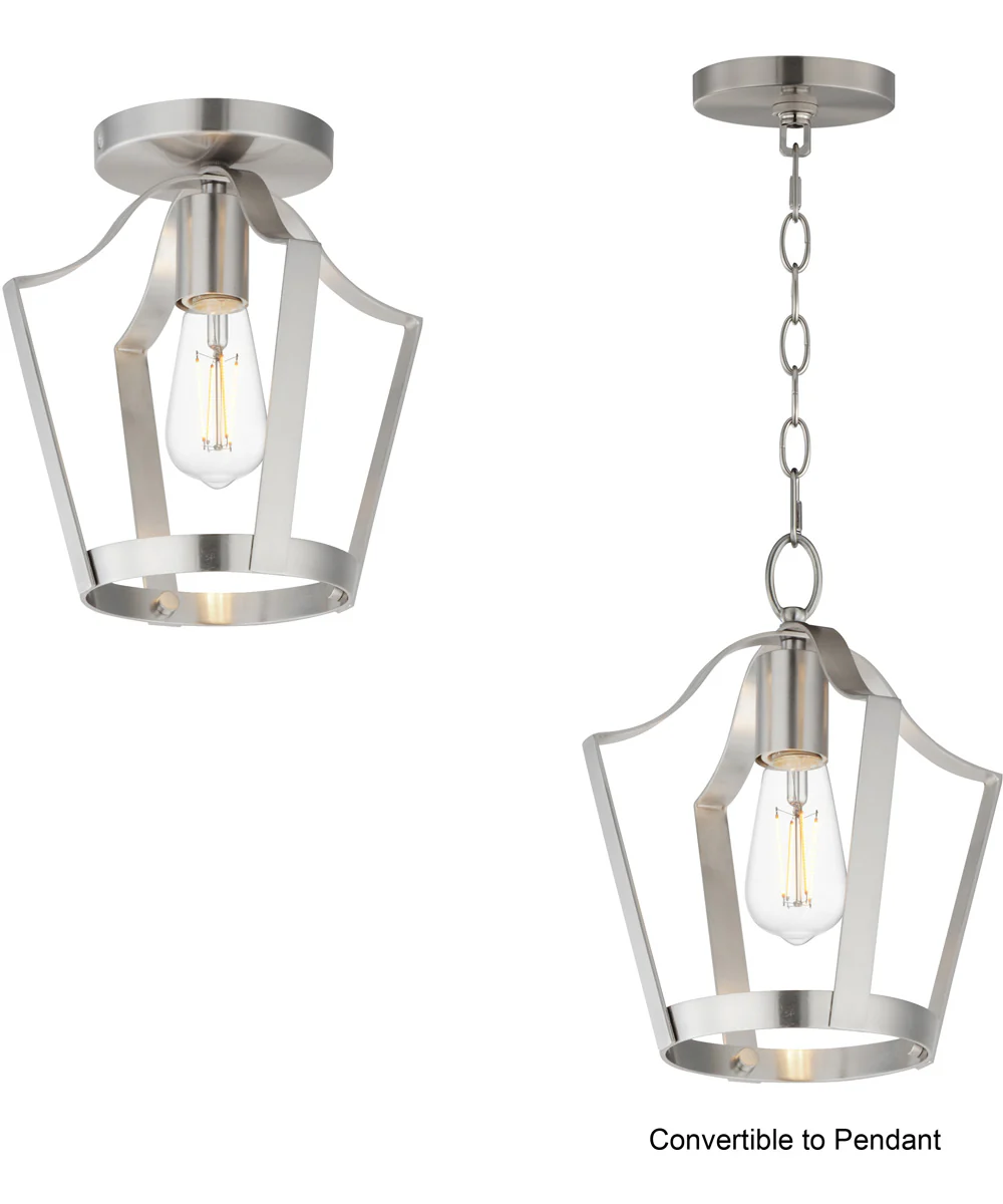 Arden Single Pendant / Semi Flush Satin Nickel - Image 2