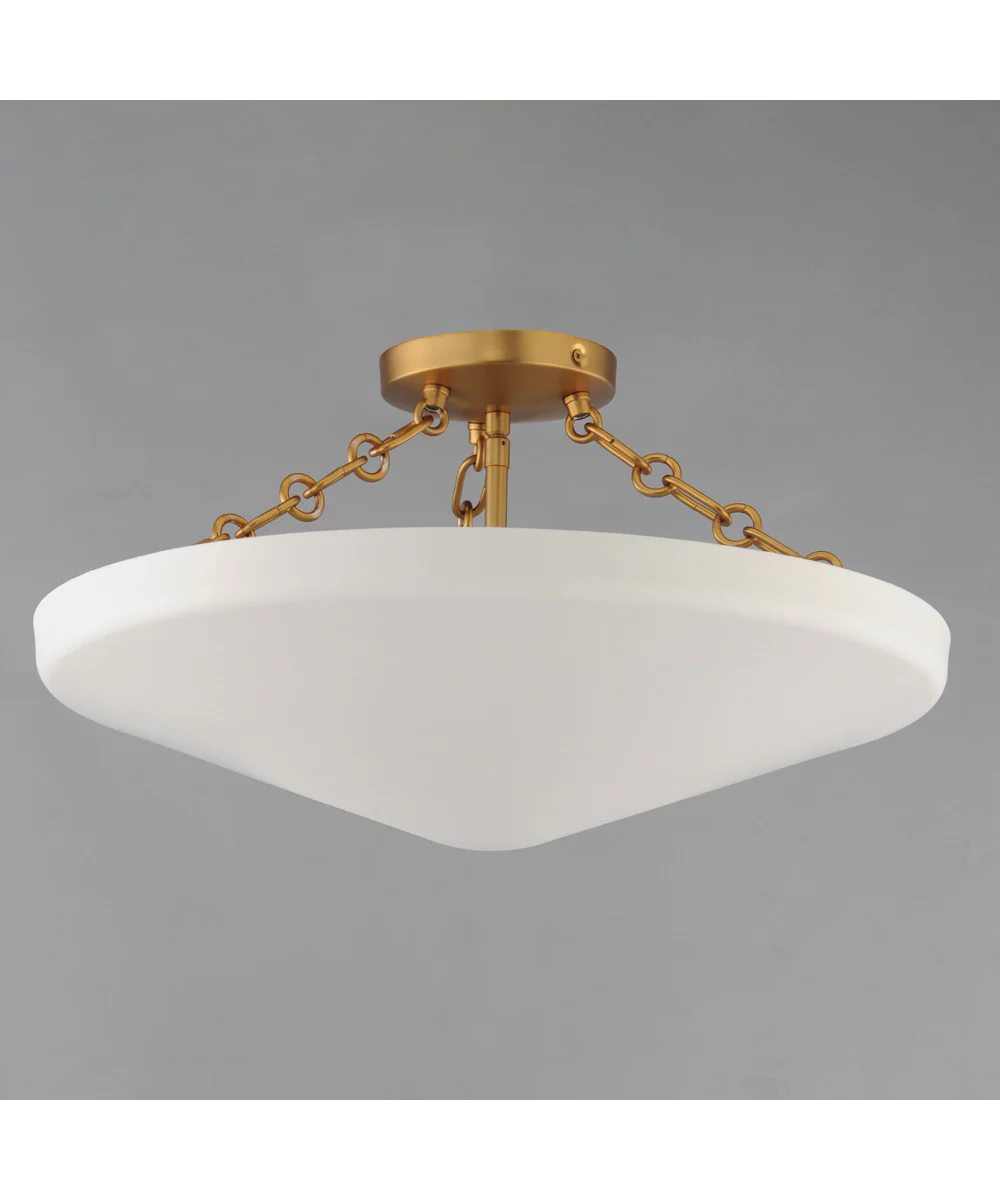 Artemis 3-Light Flush Mount Natural Aged Brass - Image 2