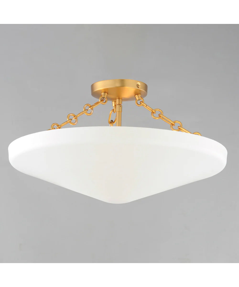 Artemis 3-Light Flush Mount Natural Aged Brass - Image 3