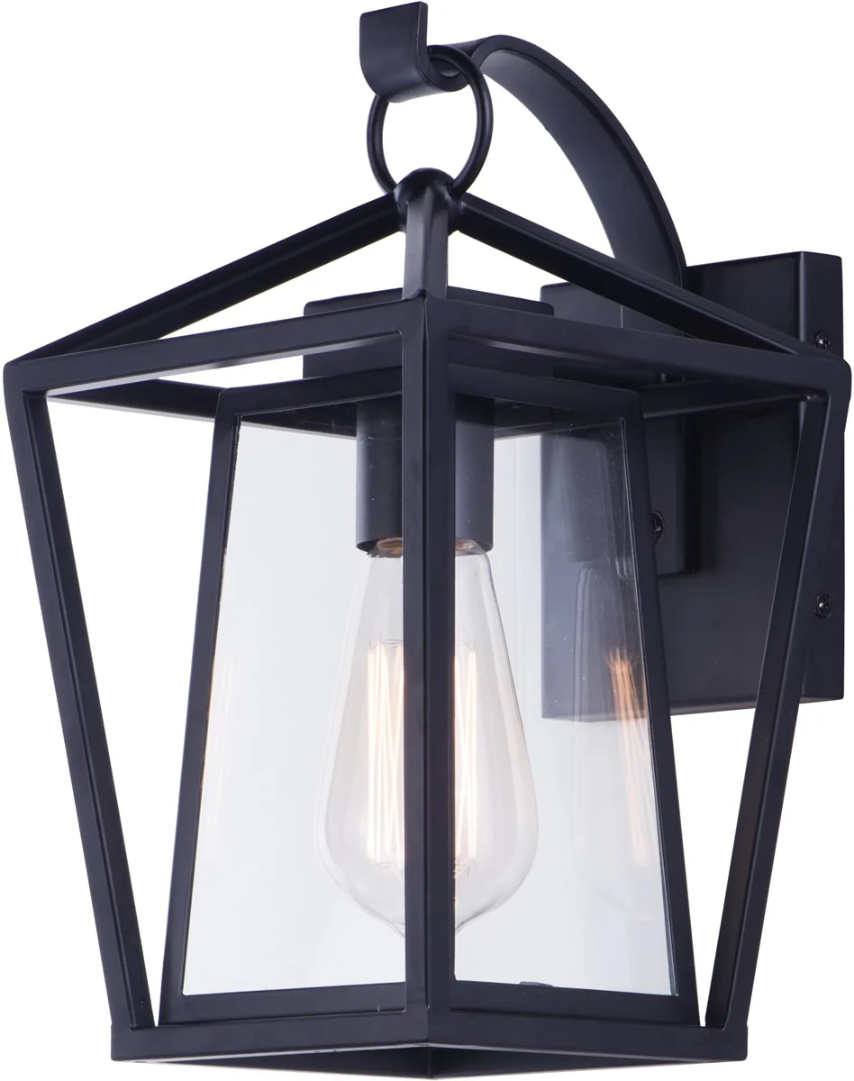 12"H Artisan 1-Light Outdoor Wall Mount Black