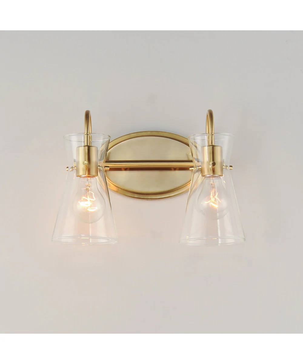 Ava 2-Light Bath Vanity Natural Aged Brass - Image 3
