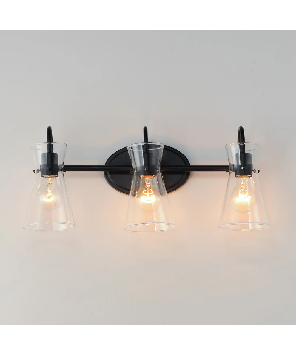Ava 3-Light Bath Vanity Black - Image 3