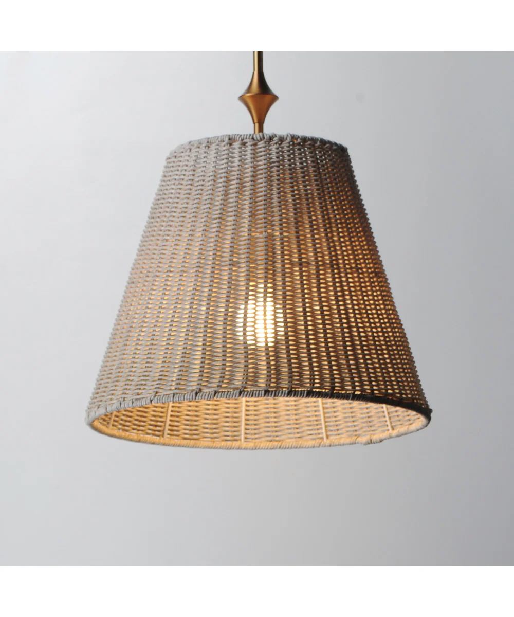 Baja 16 inch Single Pendant Natural Aged Brass - Image 3