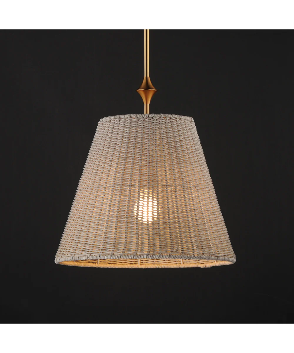 Baja 16 inch Single Pendant Natural Aged Brass - Image 4