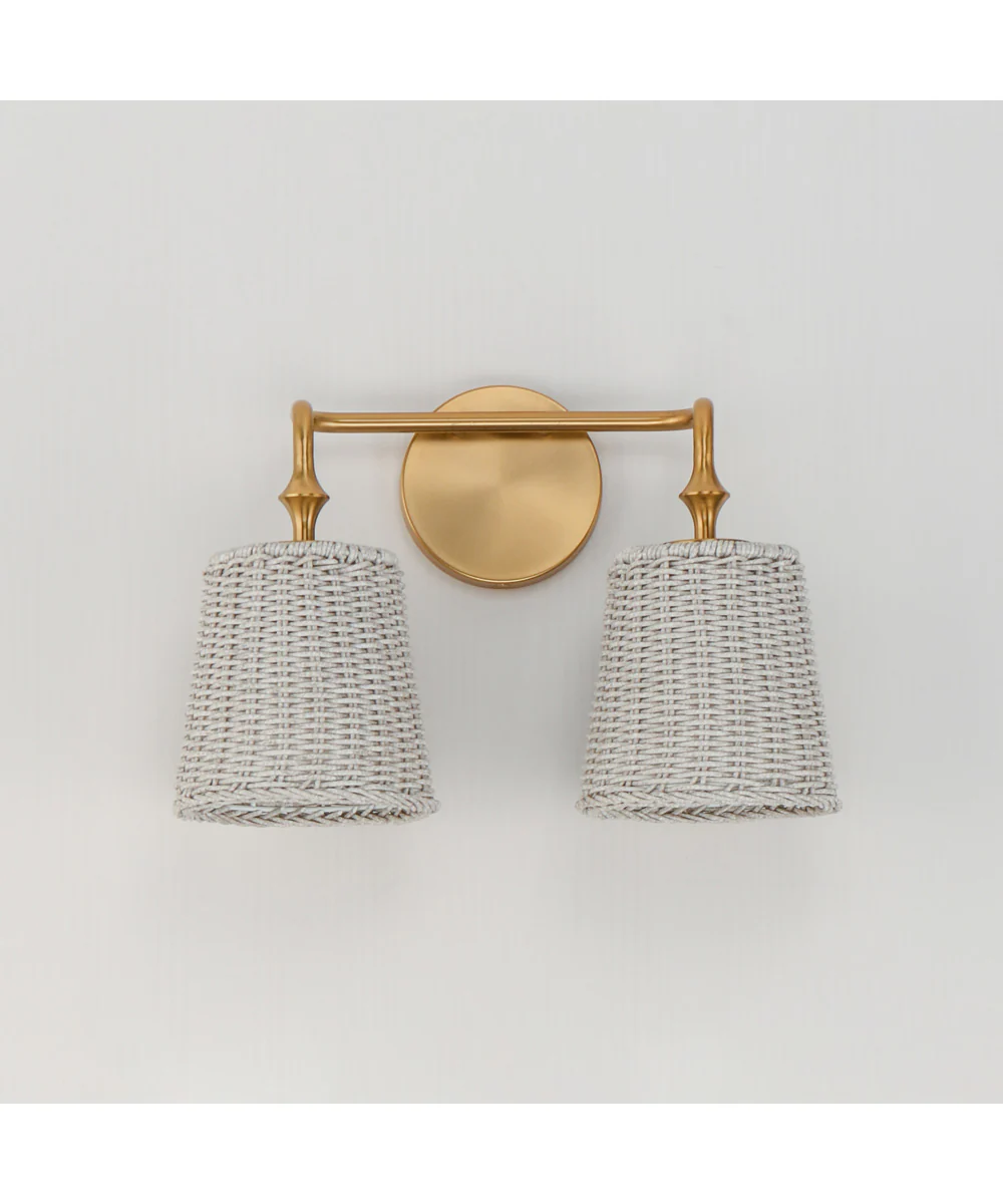 Baja 2-Light Sconce Natural Aged Brass - Image 2