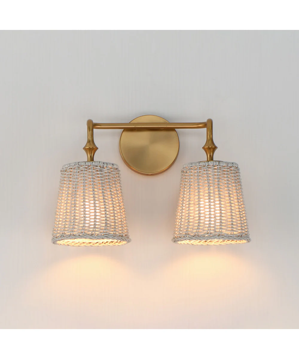 Baja 2-Light Sconce Natural Aged Brass - Image 3