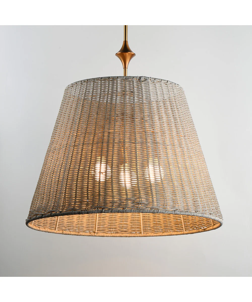 Baja 24 inch Single Pendant Natural Aged Brass - Image 3