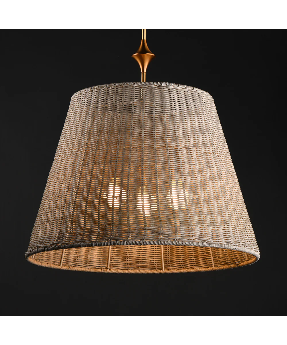 Baja 24 inch Single Pendant Natural Aged Brass - Image 4