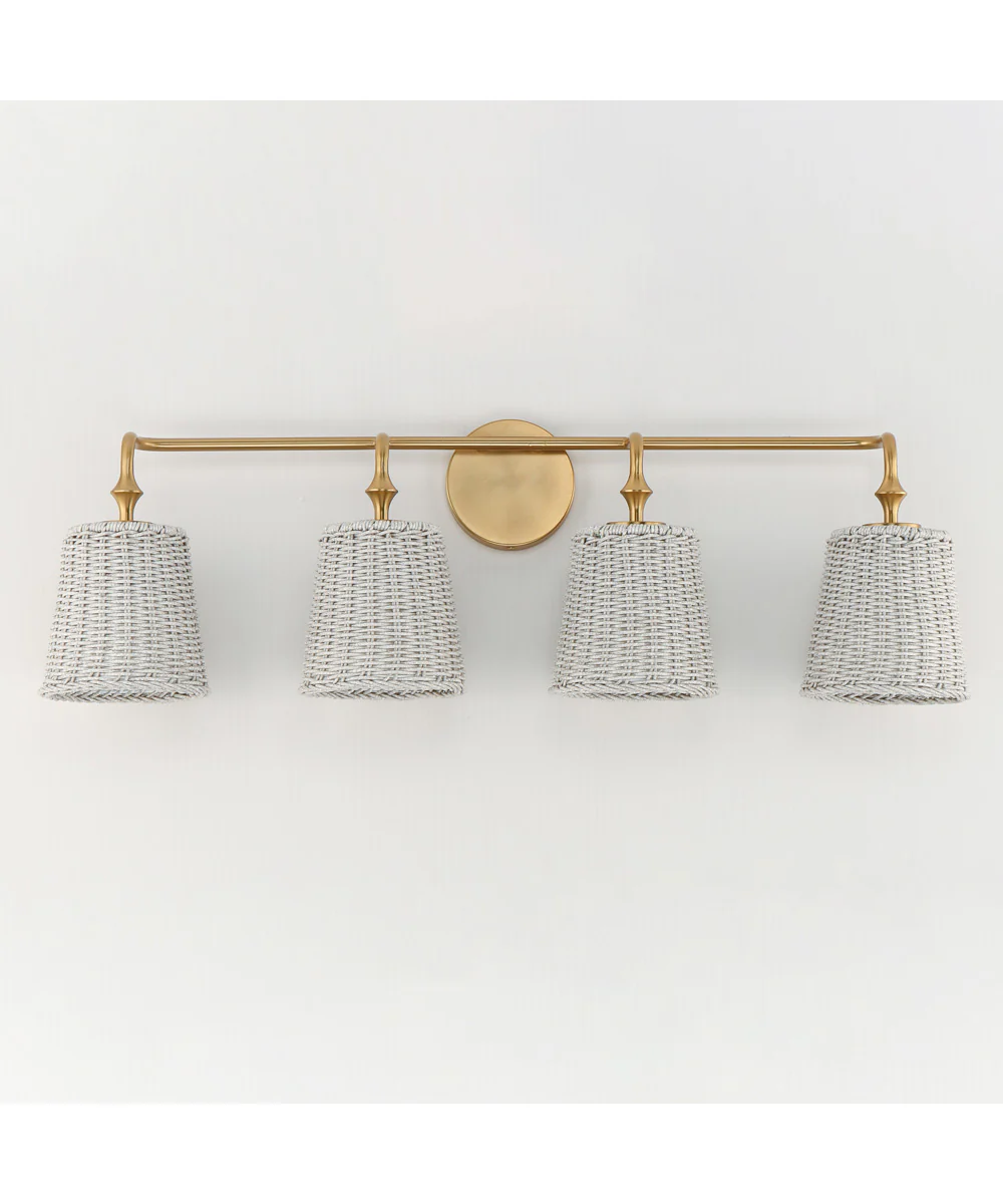 Baja 4-Light Bath Vanity Natural Aged Brass - Image 2