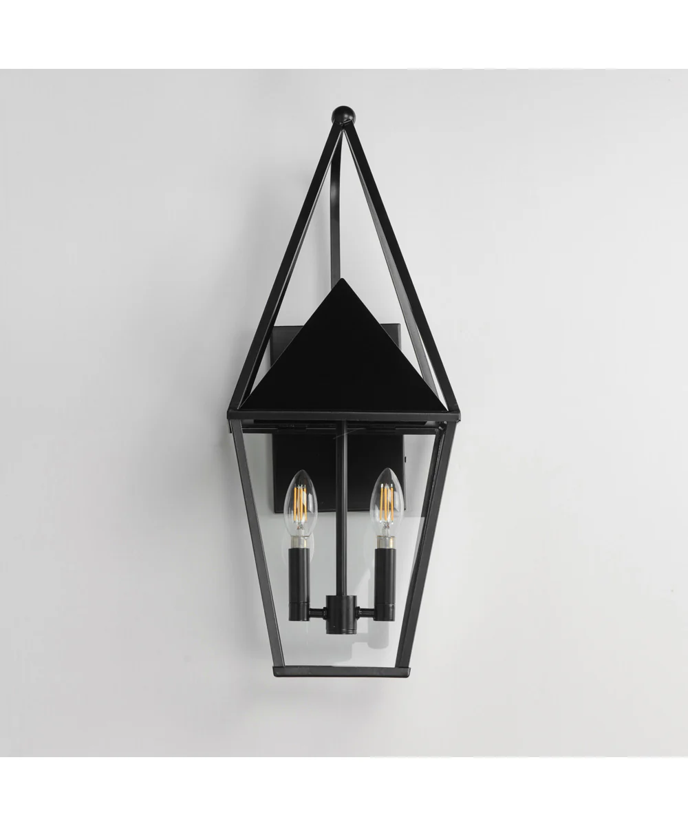 Bavaria Large 2-Light Outdoor Wall Sconce Black - Image 2
